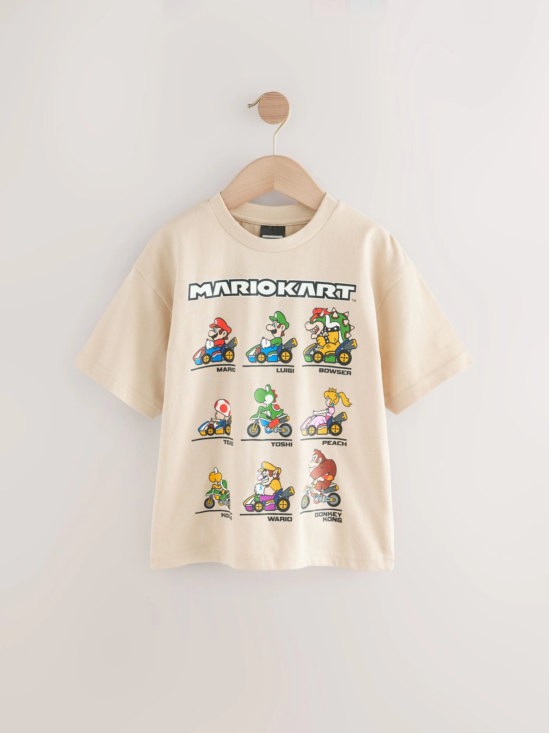 Pastelgeel - Mario Gaming T-shirt (3-16jaar)