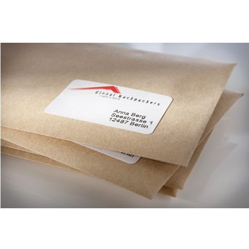 Etiquette adresse laser recyclée 63,5 X 46,6 mm blanche Avery LR7161 - Boîte de 1800