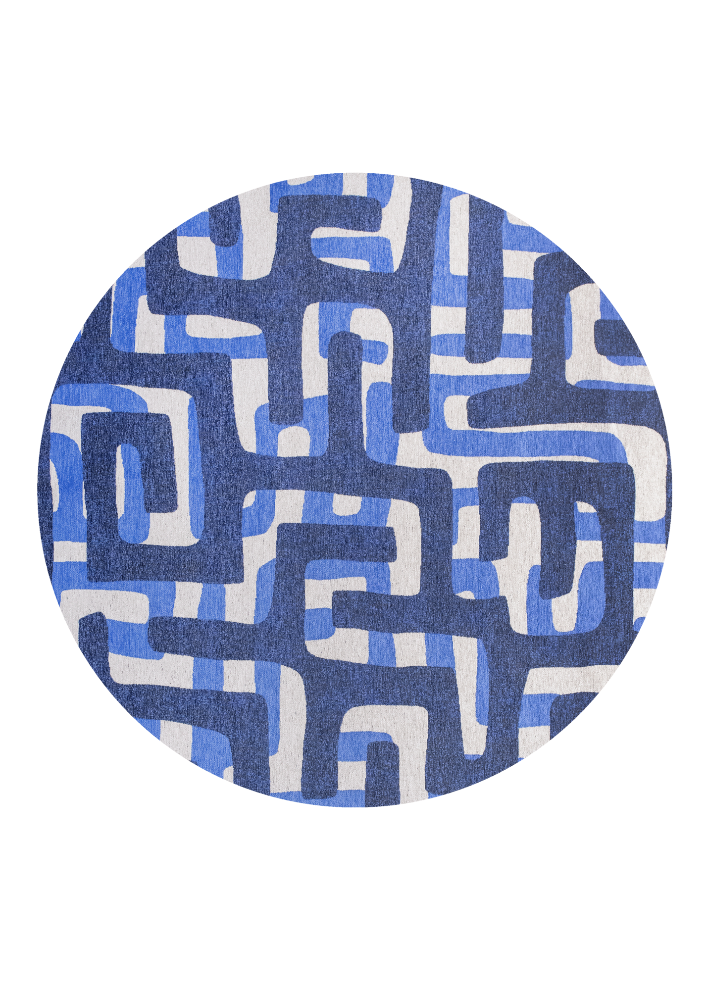Ecorugs vloerkleed Kuba blauw ∅ 240 cm