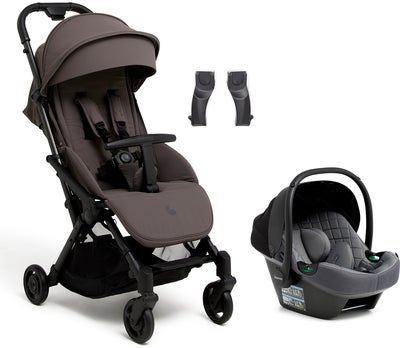 Beemoo Easy Fly Lux 4 Trille Inkl. Route i-Size Babybilstol, Gull Grey/Mineral Grey