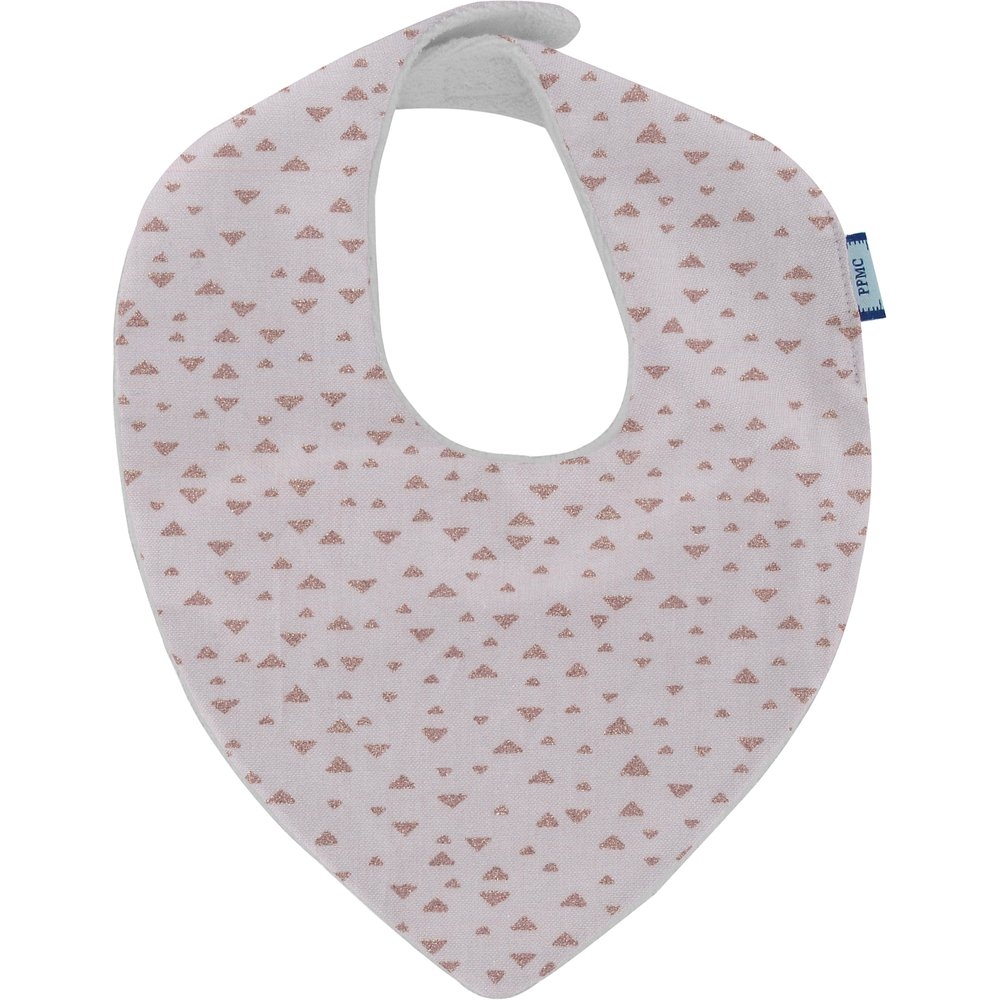 Bavoir Bandana Triangle Cuivré Gris