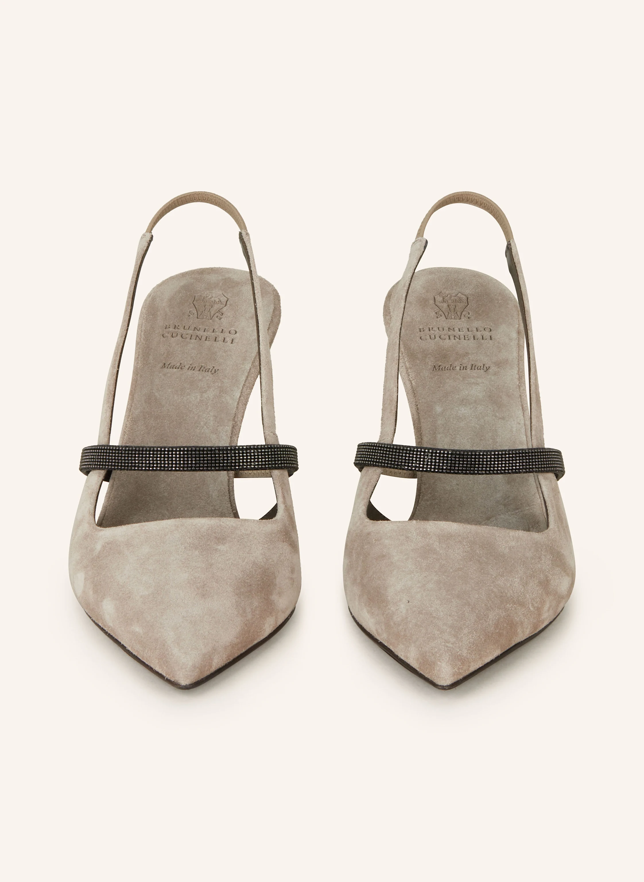 BRUNELLO CUCINELLI Slingpumps mit Schmucksteinen