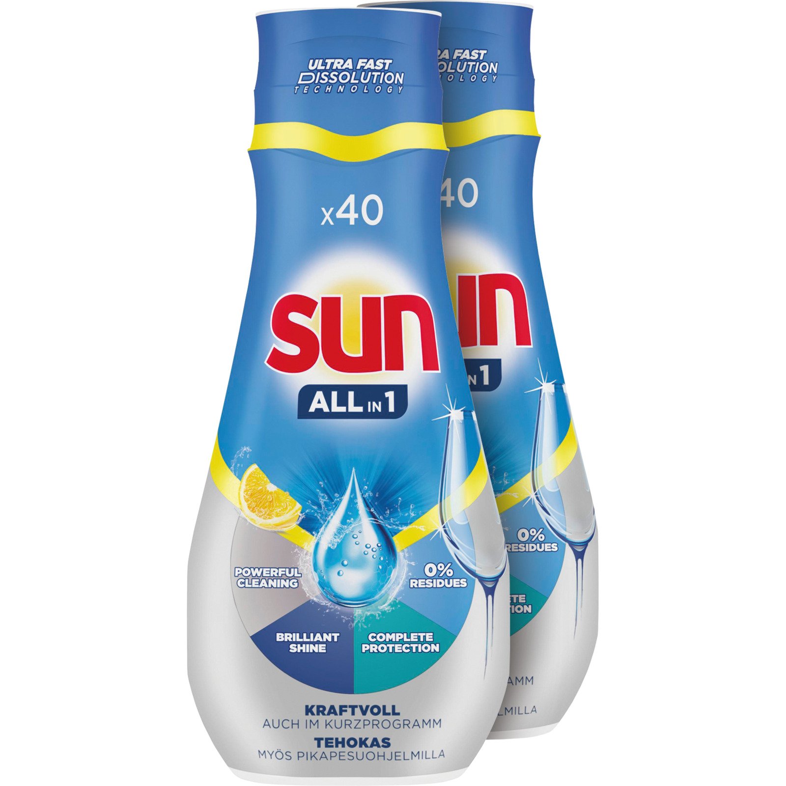 Sun Geschirrspülmittel All In 1 Gel 2 x 700 ml
