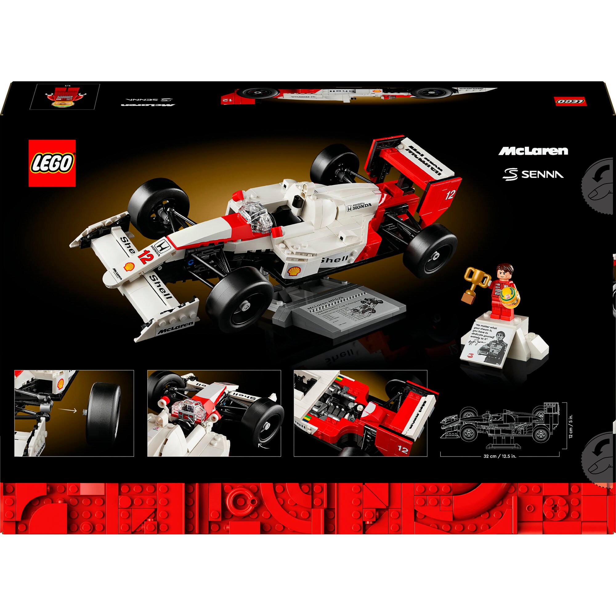 LEGO Konstruktionsspielzeug Icons McLaren MP4/4 & Ayrton Senna