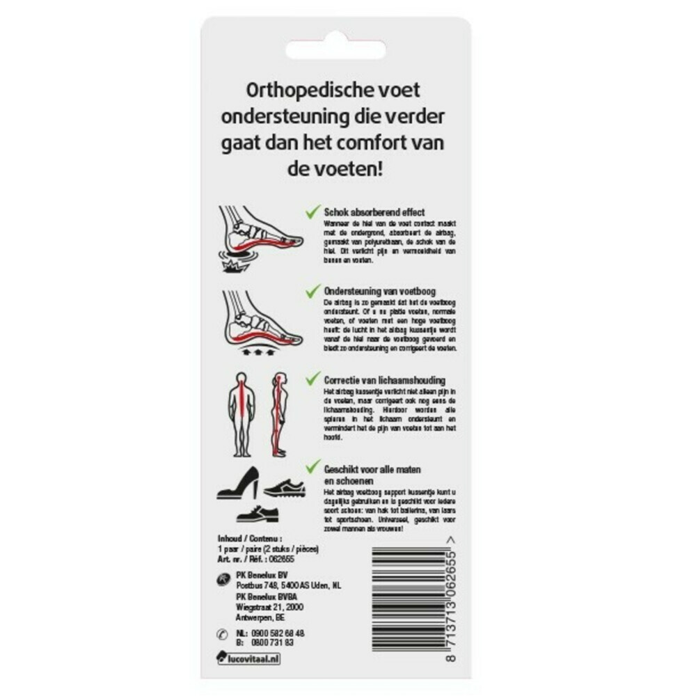 2x Lucovitaal Orthopedisch Voetondersteuning Airbags1 paar