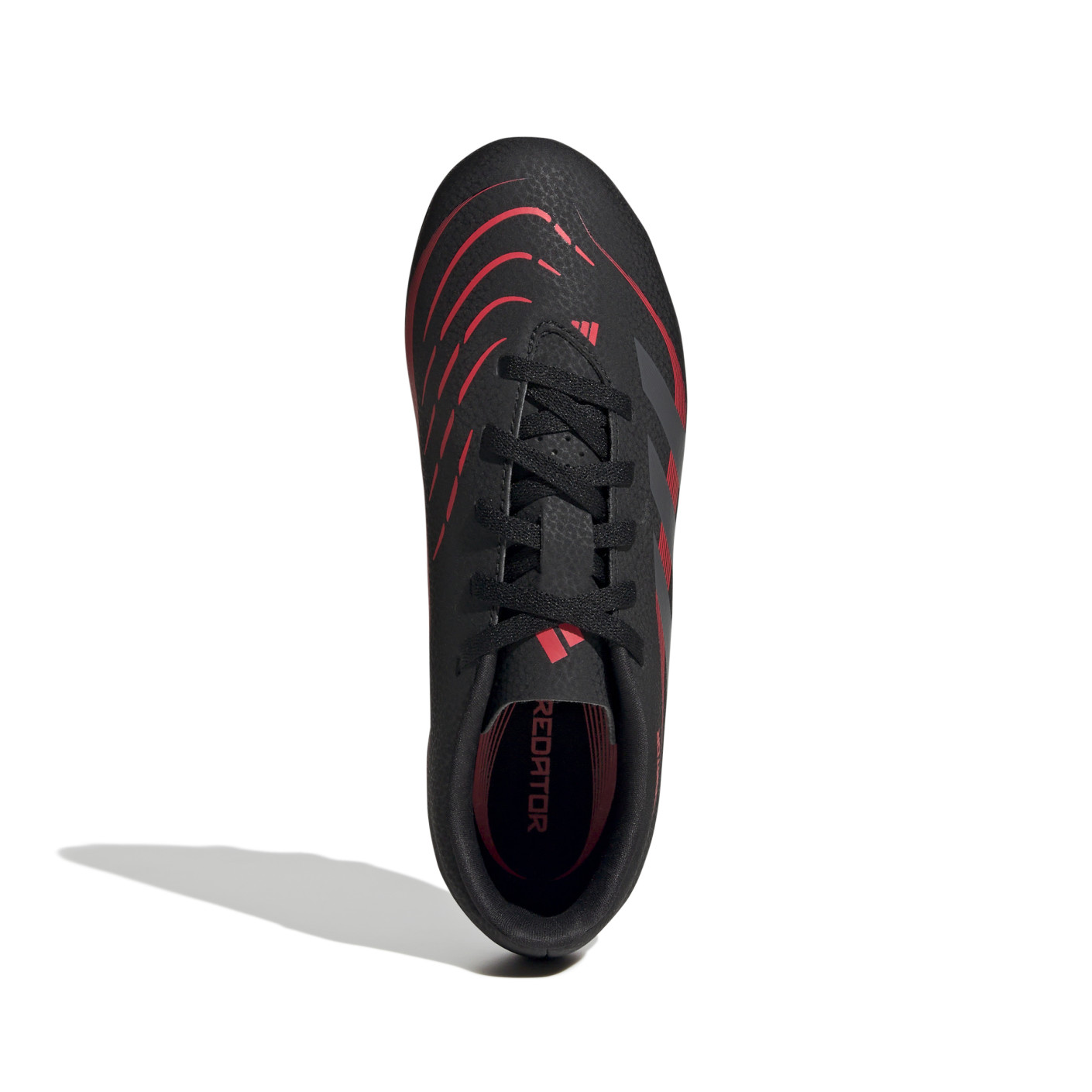 Adidas Predator Club Gras / Kunstgras Voetbalschoenen (MG) Kids Zwart Grijs Rood