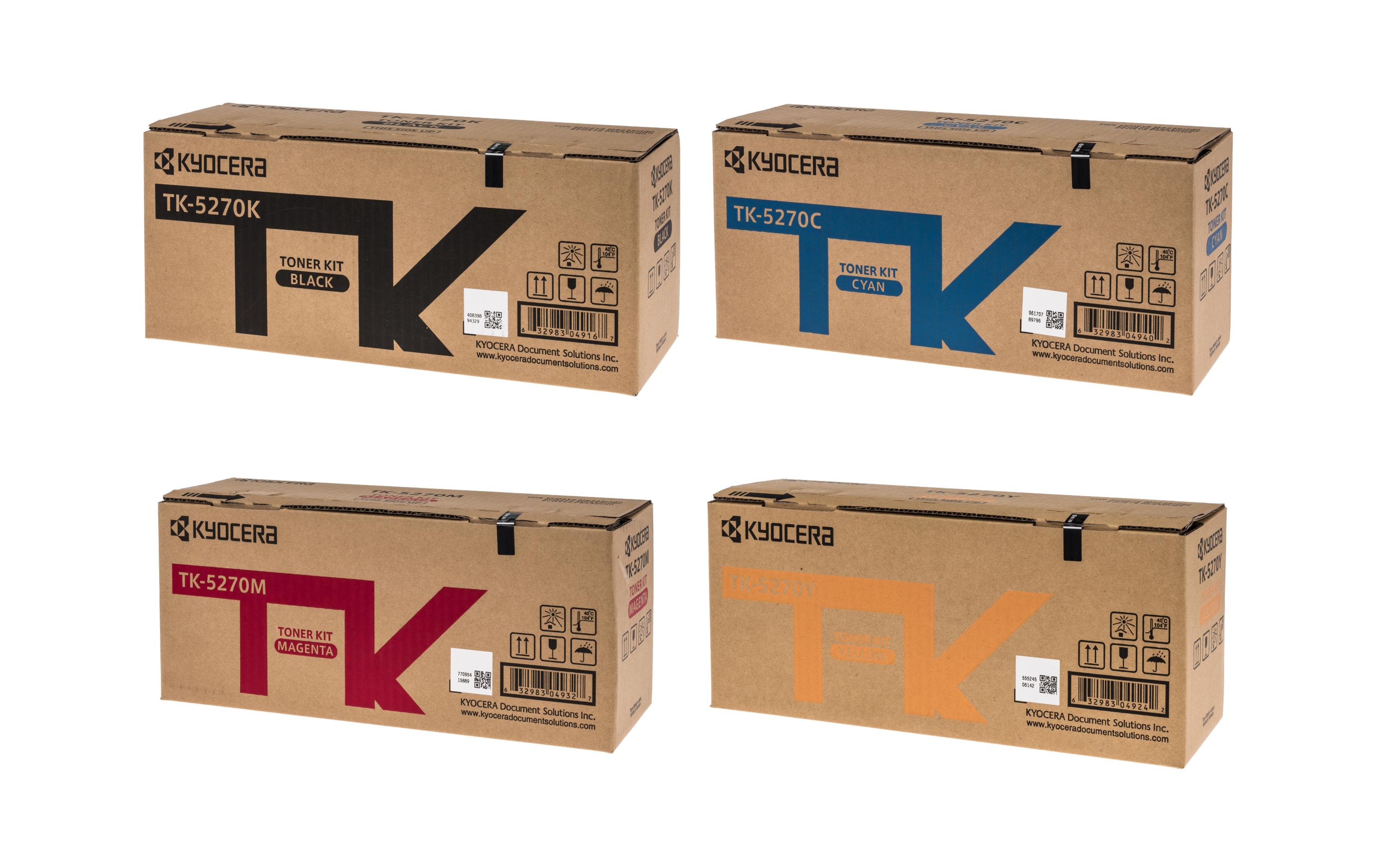 Tonerset TK-5270 Black/Cyan/Magenta/Yellow<br>Toner, Black, Cyan, Magenta, Yellow