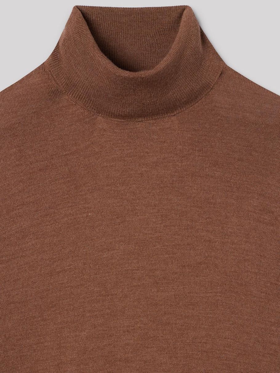 Pull col roulé en laine mérinos