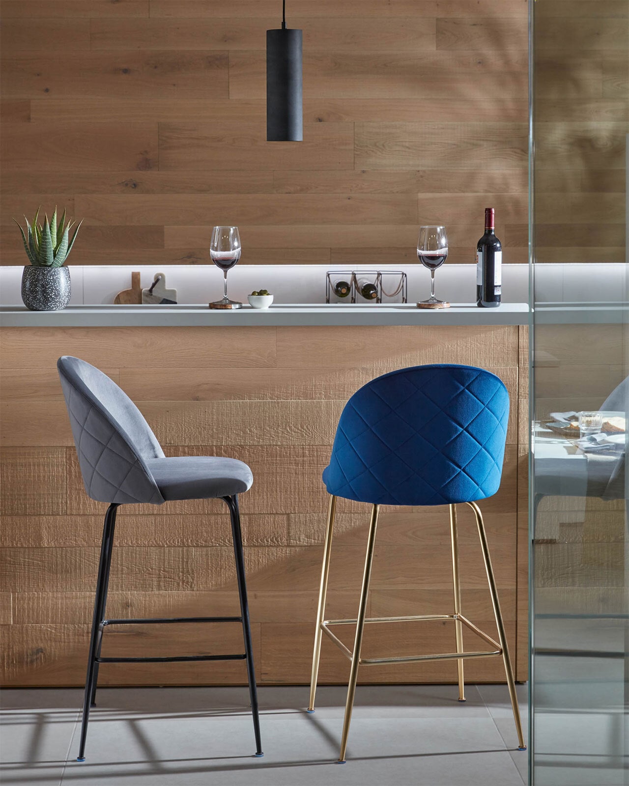 Kave Home Retrofit Pendelleuchte MAUDE 30 cm grau