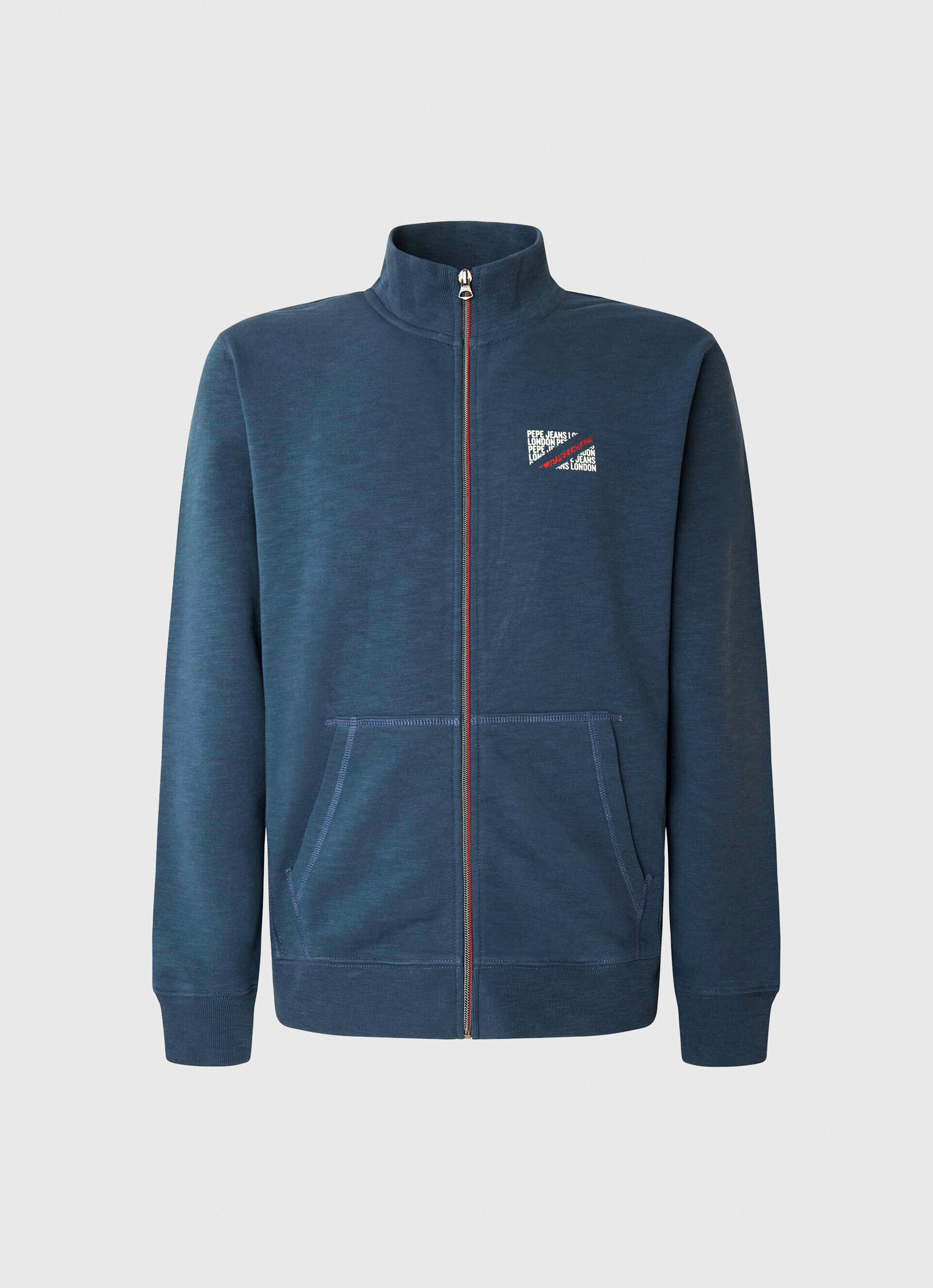 JAQUETA ESPORTIVA DE GOLA ALTA - Azul Jarman