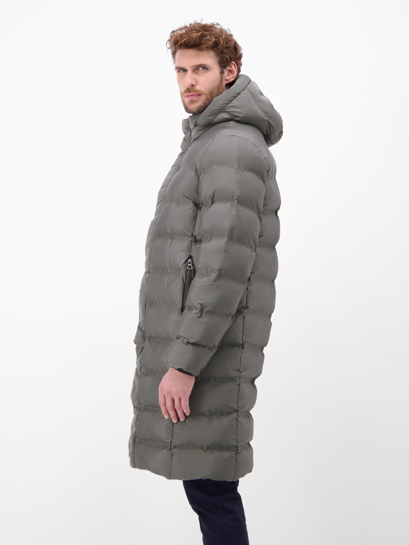 Herren Stepp-Parka mit abnehmbarer Kapuze