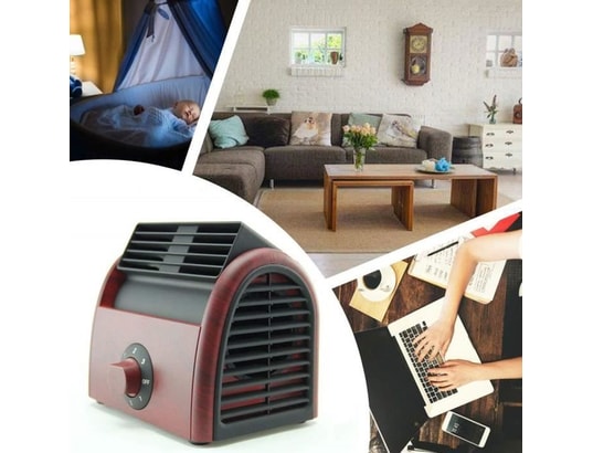 FISHTEC - Ventilateur de table Ventilateur double turbine - 3 vitesses - tête inclinable ...