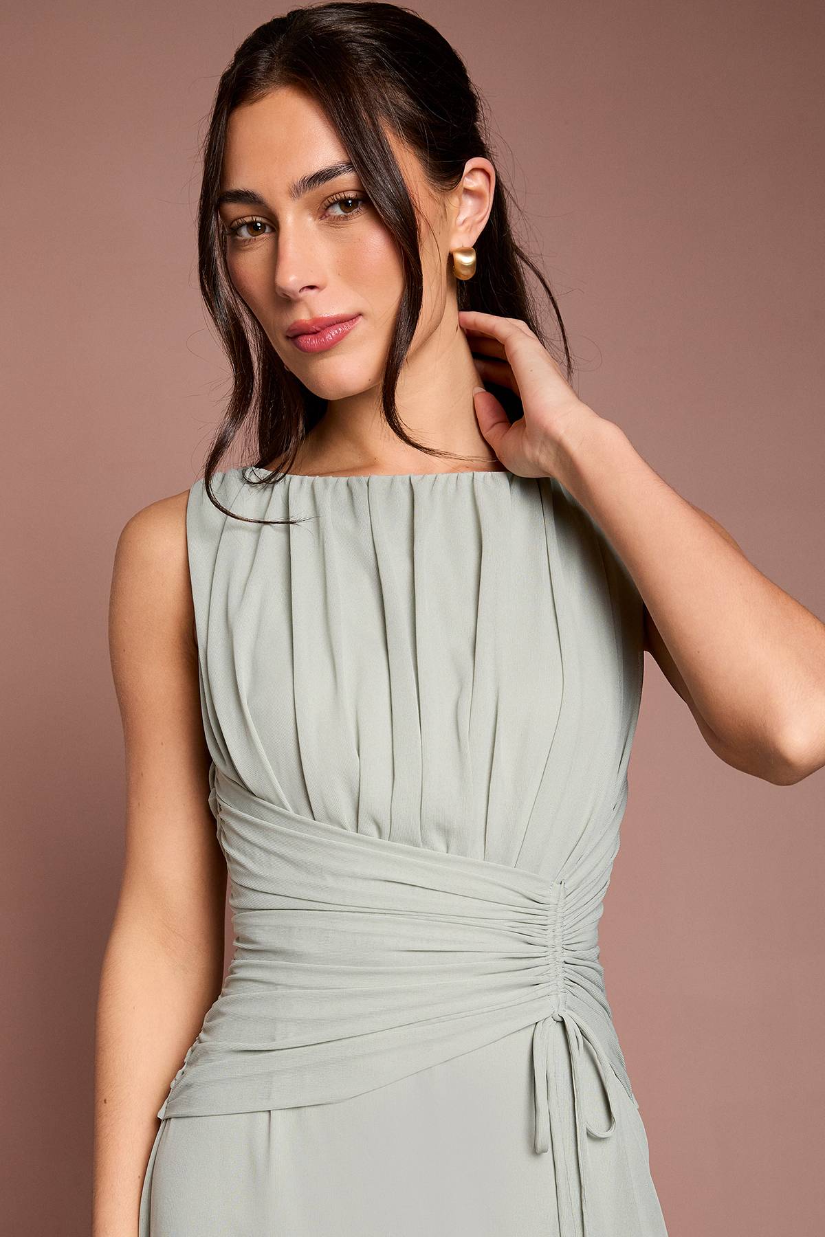 Coast Robe De Demoiselle D'honneur En Mesh Doux Avec Taille Cintrée
