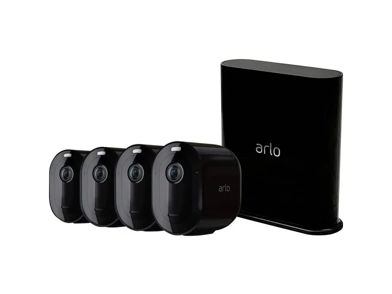 Arlo Pro 3 Wire-Free Security Camera System - Gateway   kamera(er) - trådløs (802.11b, 802.11g, 802.11n) - 4 kamera(er) - sort