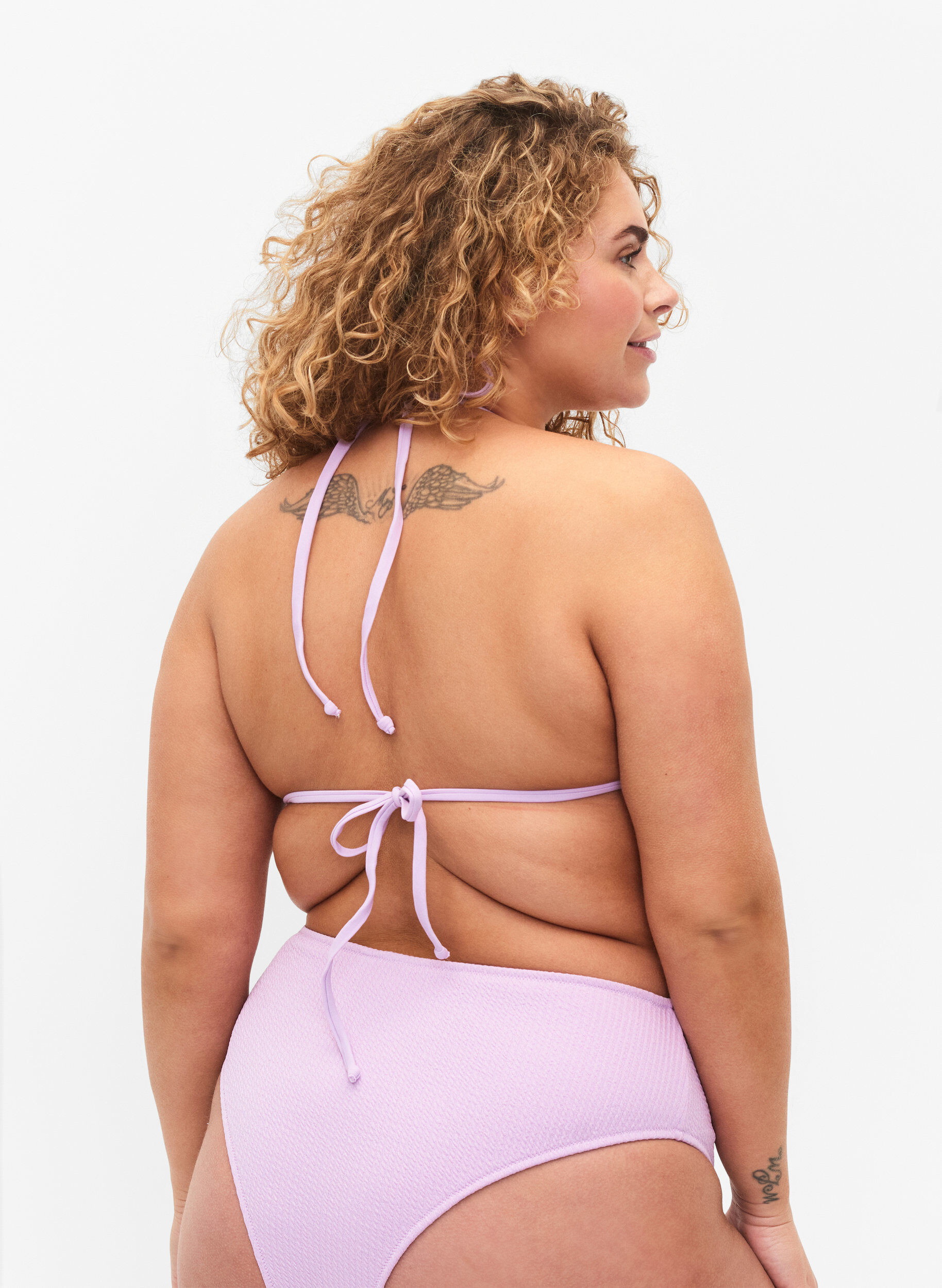 Trekants bikini bh med crepe struktur