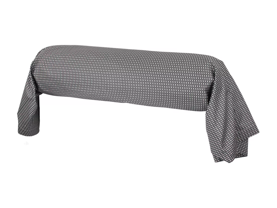 Taie de traversin 240x43 cm satin de coton ENZO noir