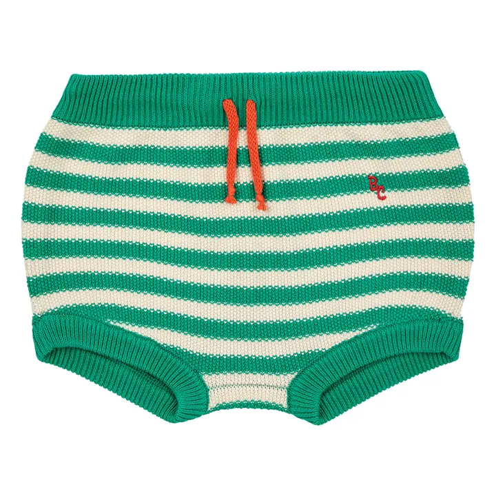 Bobo Choses Bloomer Maille Coton Bio Rayé | Vert