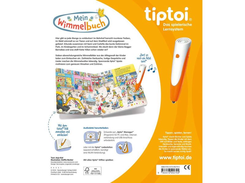 tiptoi Lernbuch Mein Wimmelbuch Liebevolle und abwechslungsreiche Wimmelbilder aus der Alltagswelt der Kinder