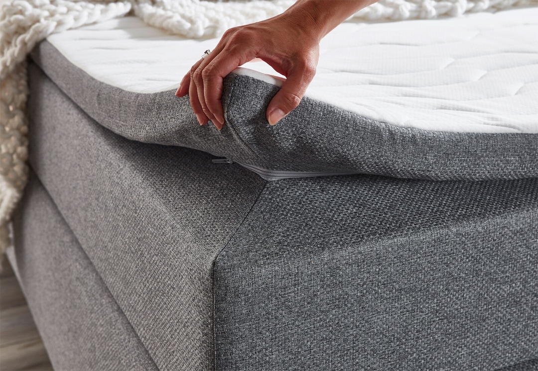 Boxspringbett Ardi 180x110x213 cm Grau