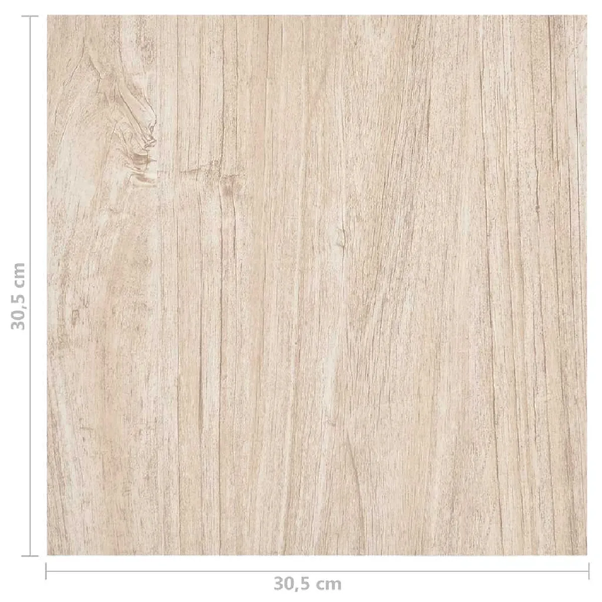 vidaXL Dalles de plancher autoadhésives 1,86 m² marron clair