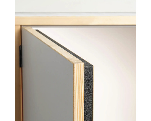Dolle kniewanddeur/zolderdeur 560 x 800 x 115 mm grenen wit (F30 brandwerend)