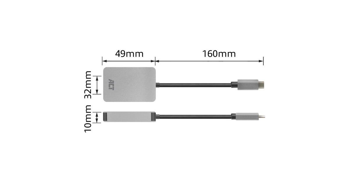 ACT ConnectivityUSB-C kaartlezer voor SD en micro SD, SD 4.0 UHS-II  (Aluminium)