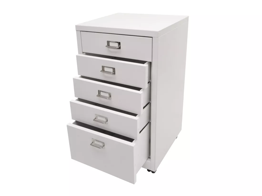 Caisson à roulettes MCW-L49, blanc