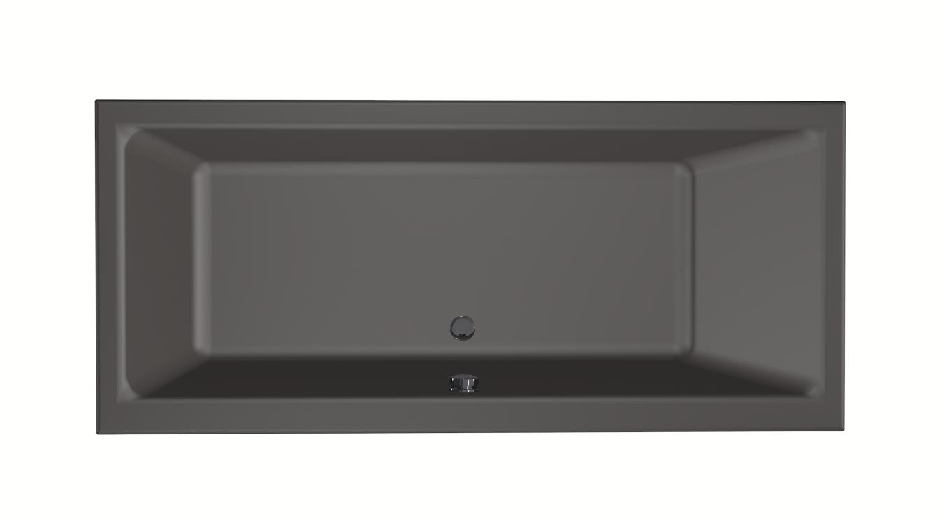 Xenz Kristal ligbad acryl 180x80x45cm antraciet