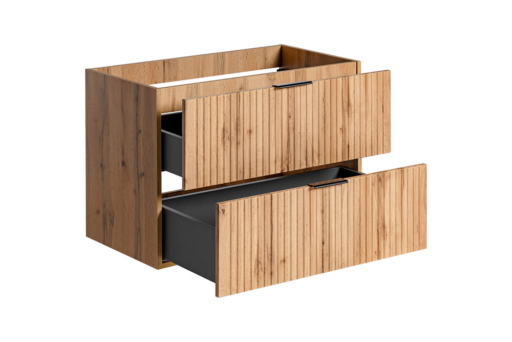 Comad Adele Oak FSC onderkast met ribbelfront 80cm eiken