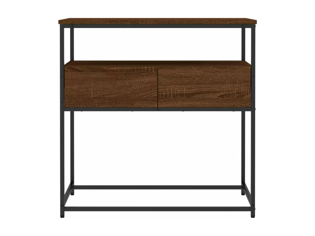 Table console chêne marron 75x40x75 cm bois d'ingénierie