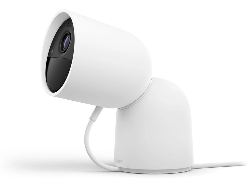Philips Hue Secure kabelgebundene Kamera mit Standfuss Weis Netzwerkkameras: intelligentes Zuhause, intelligentere Sicherheit