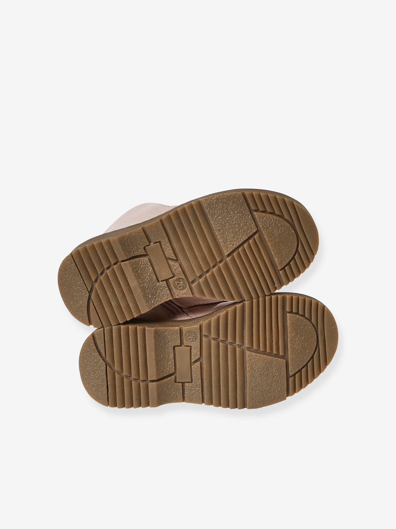 Botas com cadarço e zíper para meninas