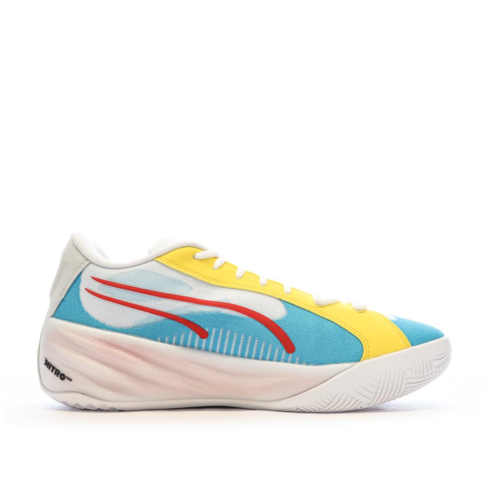 Puma Chaussures de basket Bleu/Jaune Homme Puma All-pro Nitro