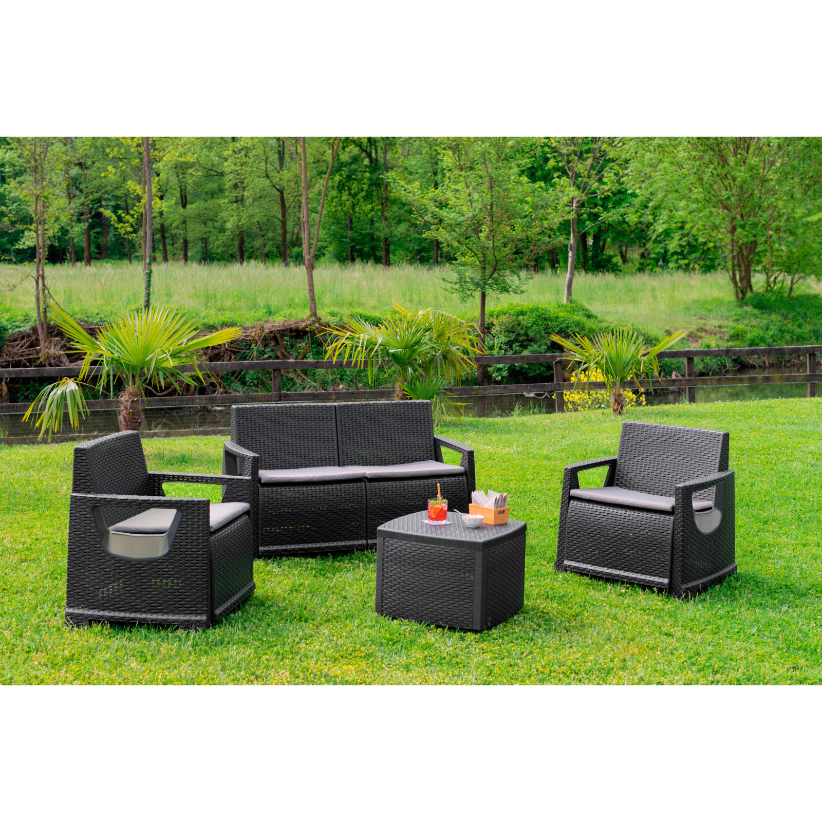 Gartenlounge Bellagio anthrazit