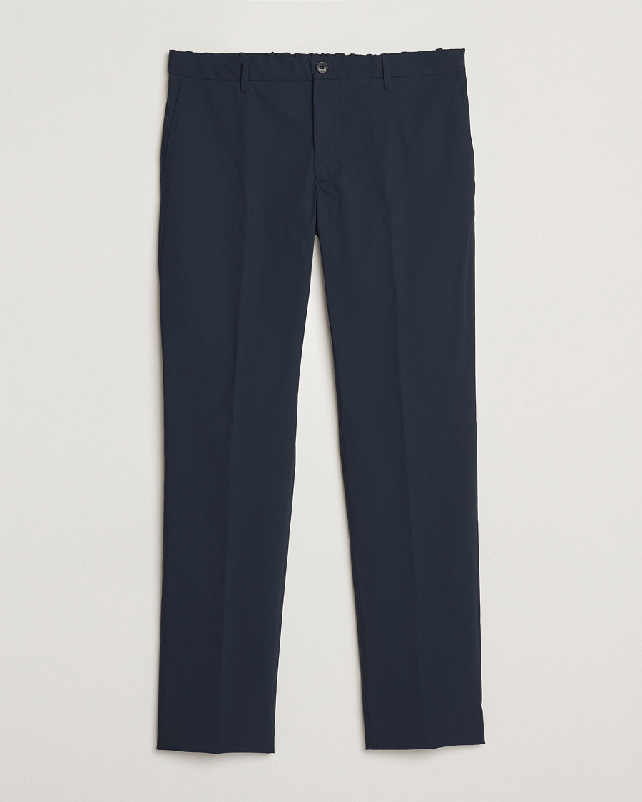 Incotex Cotton Poplin Drawstring Pants Navy