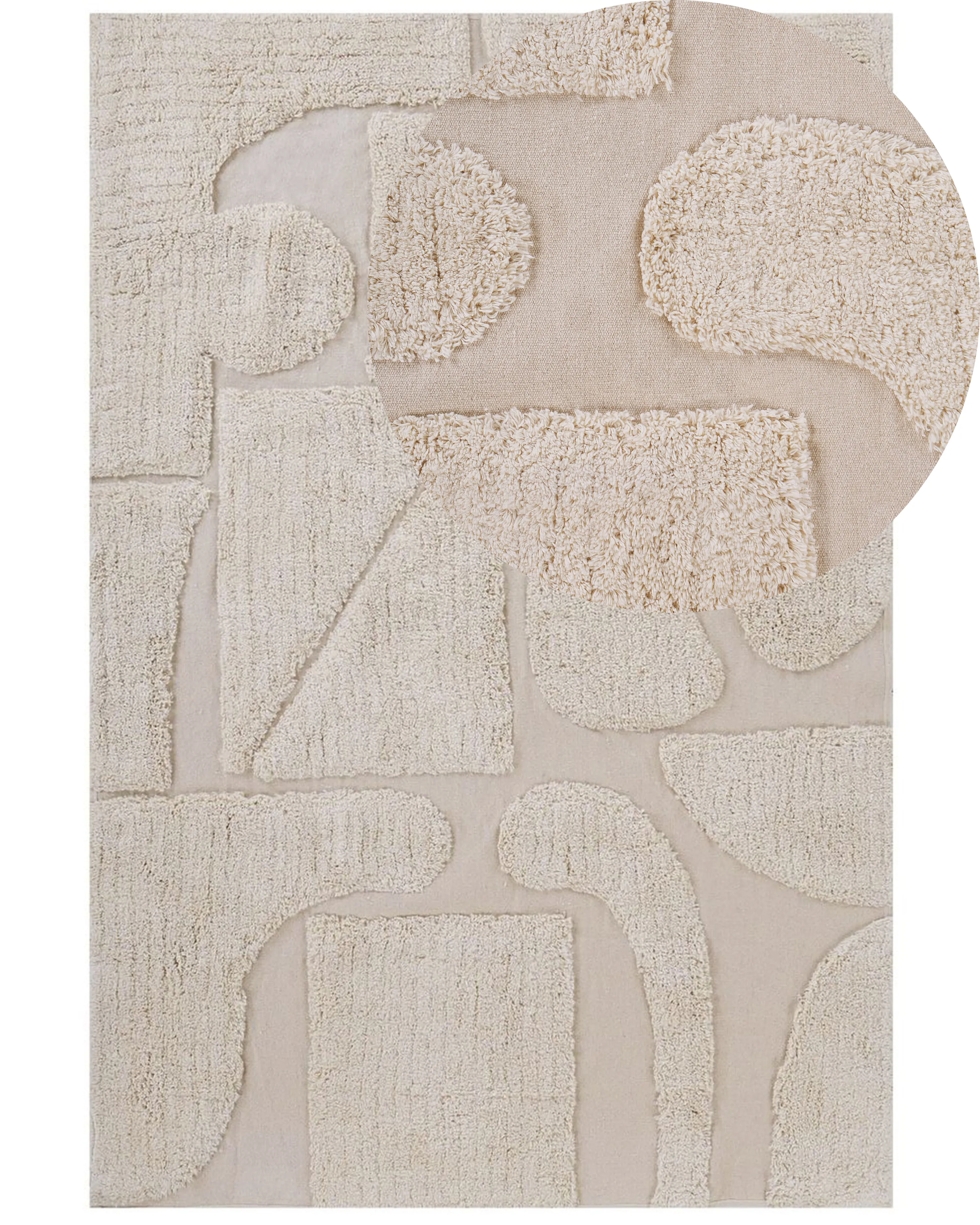 Vloerkleed DIYADIN Beige 160 x 230 cm Katoen