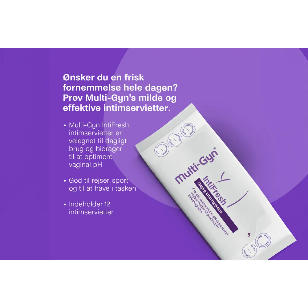 Multi-Gyn IntiFresh vådservietter - 12 stk.