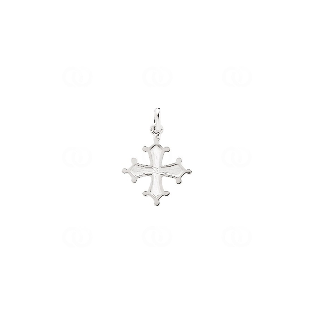 Anhänger 925 Silber rhodiniert Tolosanerkreuz 17x17mm