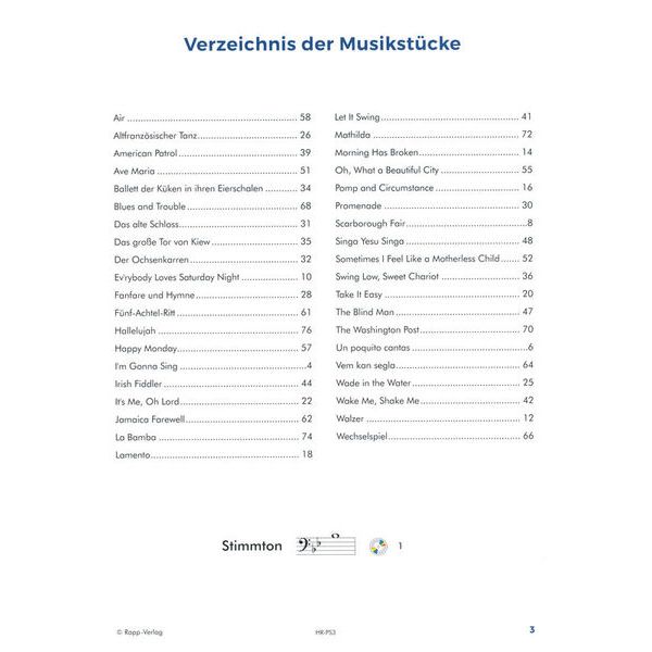 Horst Rapp Verlag Posaune lernen mit Spaß 3
