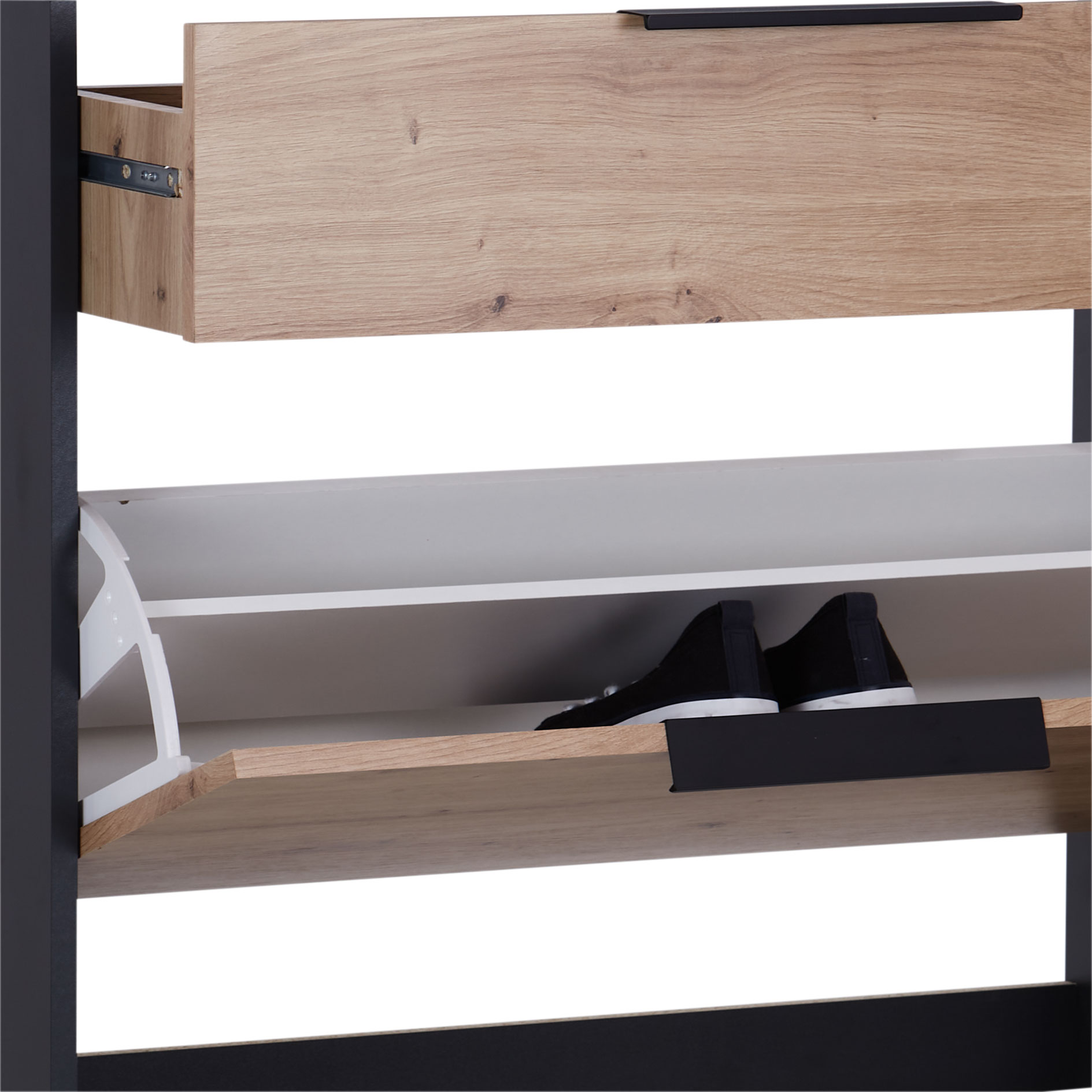 Schuhkipper - anthrazit - Artisan Eiche - 103 cm hoch