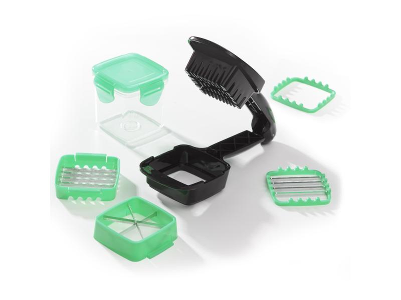 Genius Gemüseschneider Nicer Dicer Quick 7-teilig, Grün Gemüseschneider