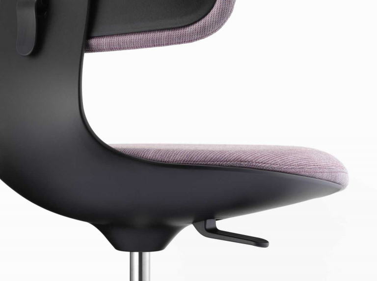 Vitra Rookie bureaustoel low yellow/pastel green, grijs onderstel