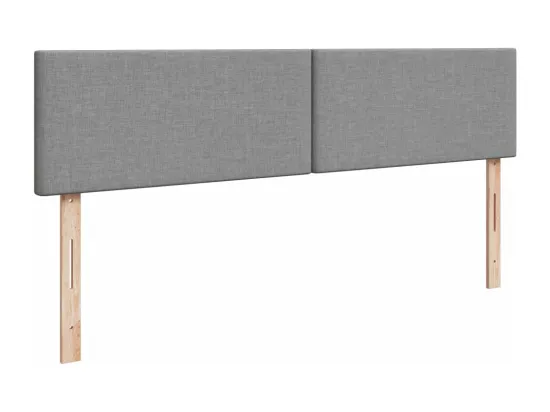 Sommier à lattes de lit avec matelas Gris clair 180x200cm Tissu