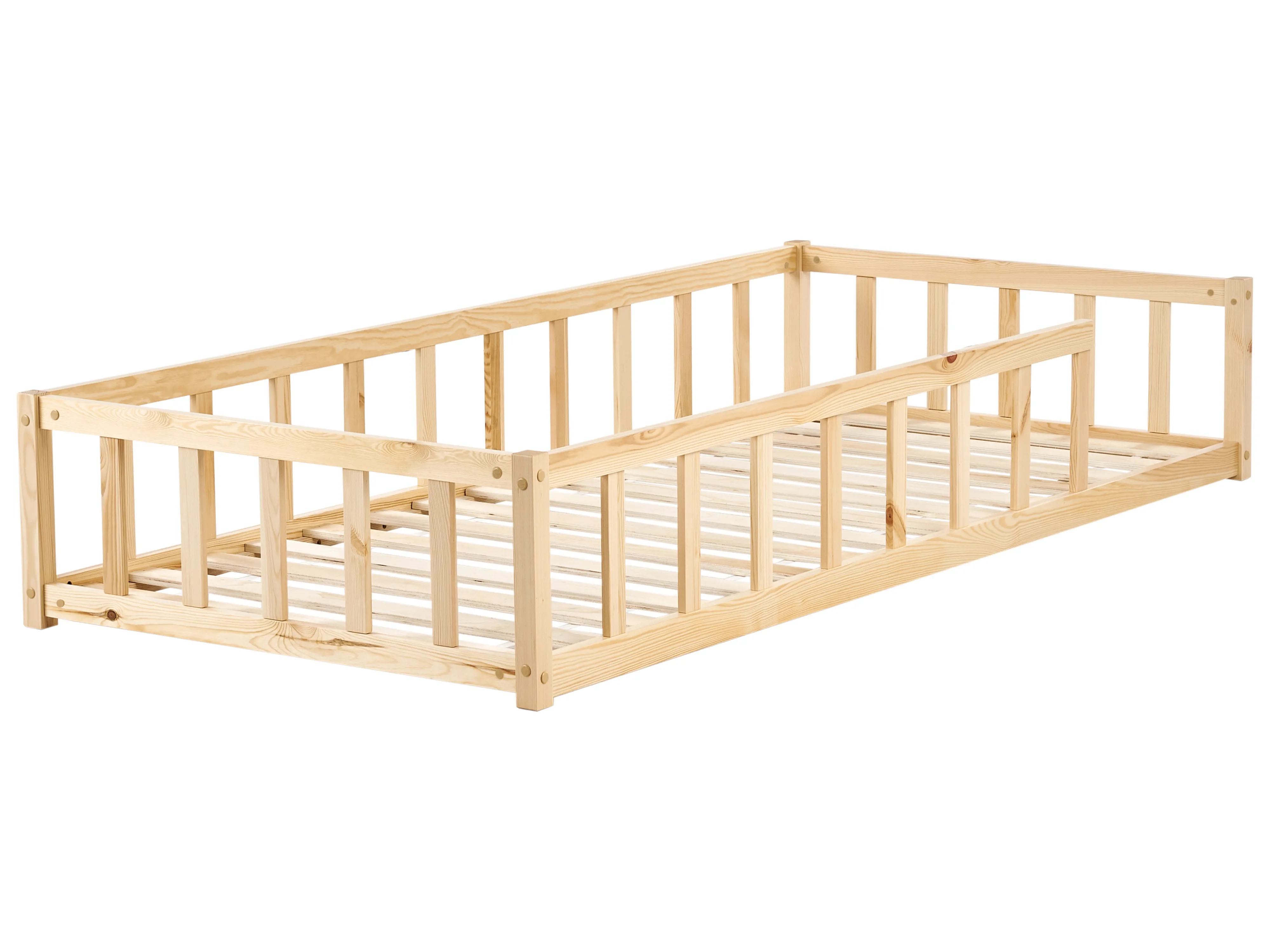 Kinderbed Dennenhout MEYMAC 90 x 200 cm Lichtbruin
