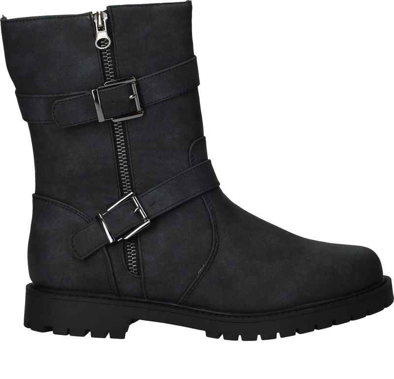 DSTRCT Bikerboots Zwart Dames