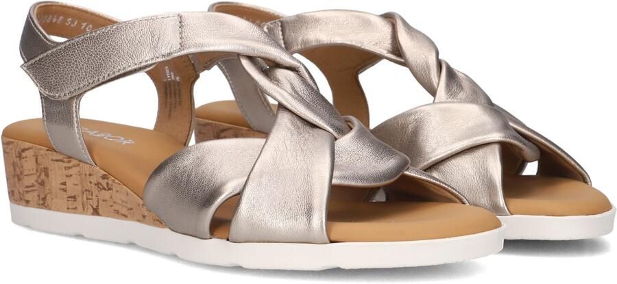 Gabor 761 Sandalen Met Sleehak Dames Zilverkleurig