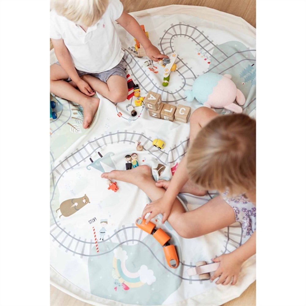 2-i-1 Legetæppe Trainmap/Bears - Play&Go