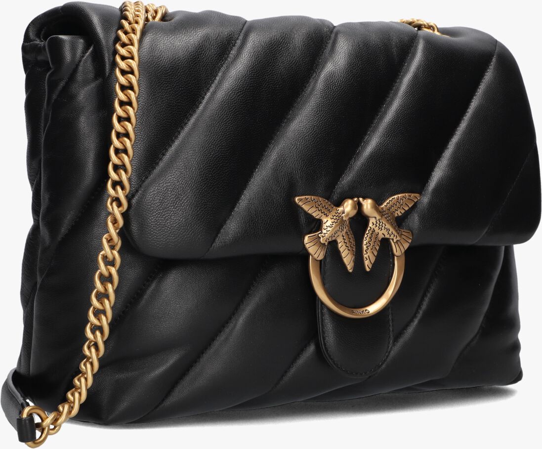 zwarte pinko schoudertas love puff big