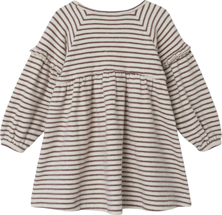 Lil' Atelier NMFTHORO LS DRESS STRIPE LIL Birch/rosebrown