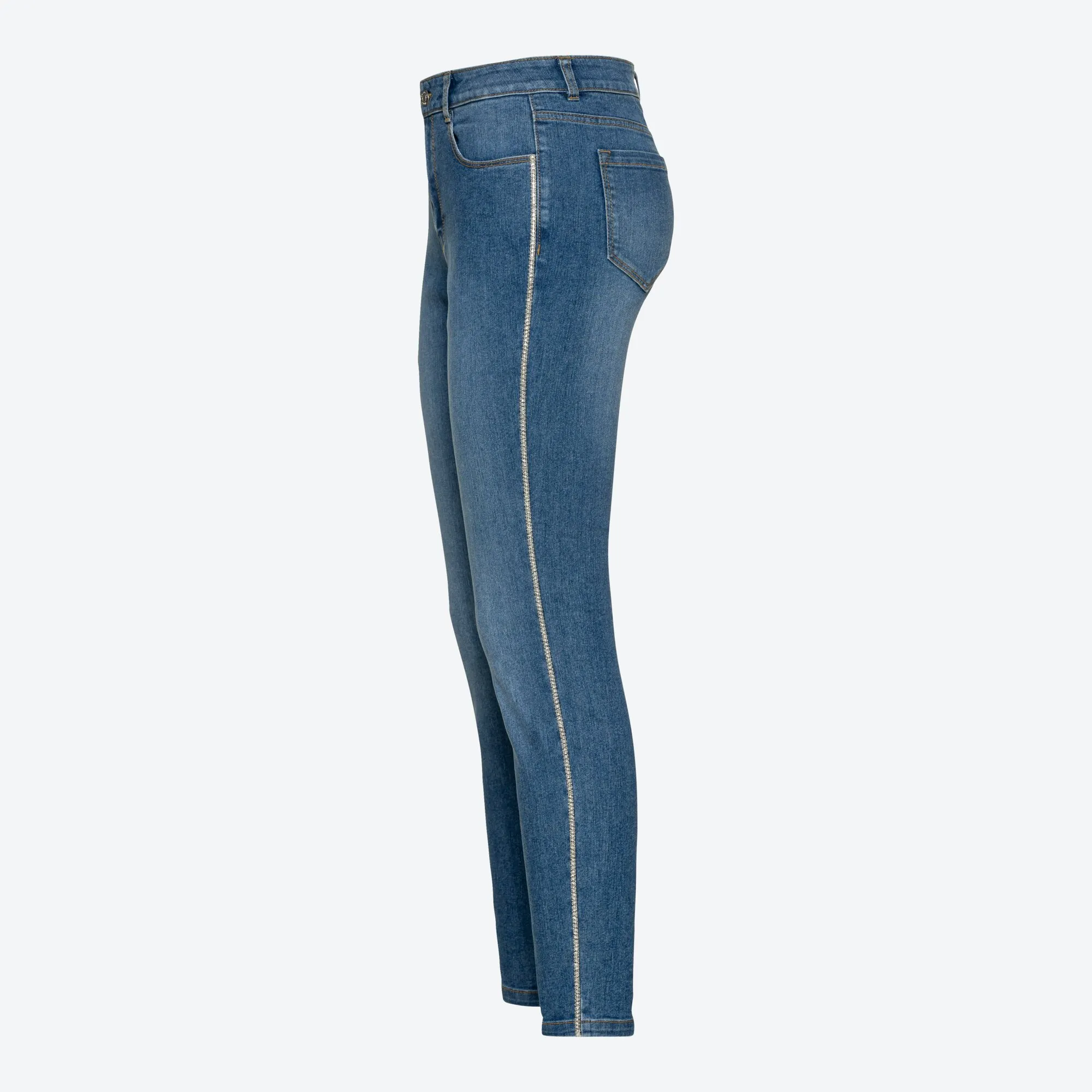 Damen-Jeans mit Glitzer-Streifen